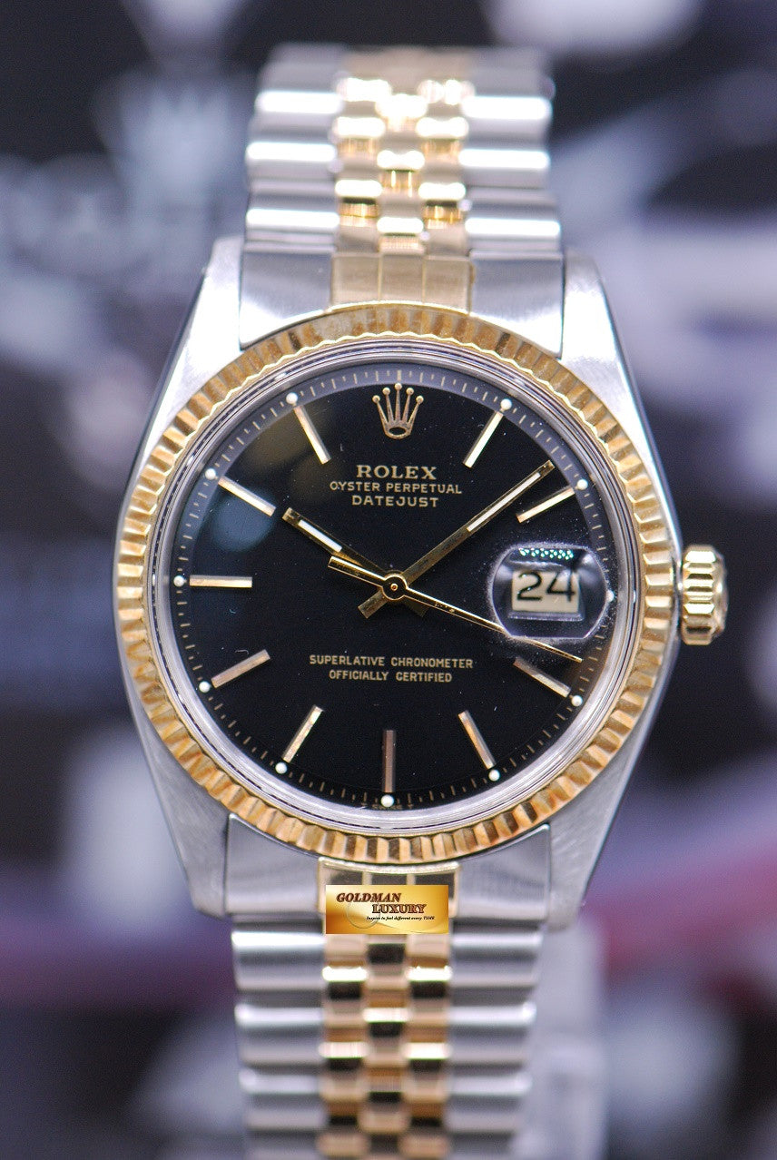 [SOLD] ROLEX OYSTER PERPETUAL 36mm DATEJUST HALF-GOLD JUBILEE BLACK (NEAR MINT)