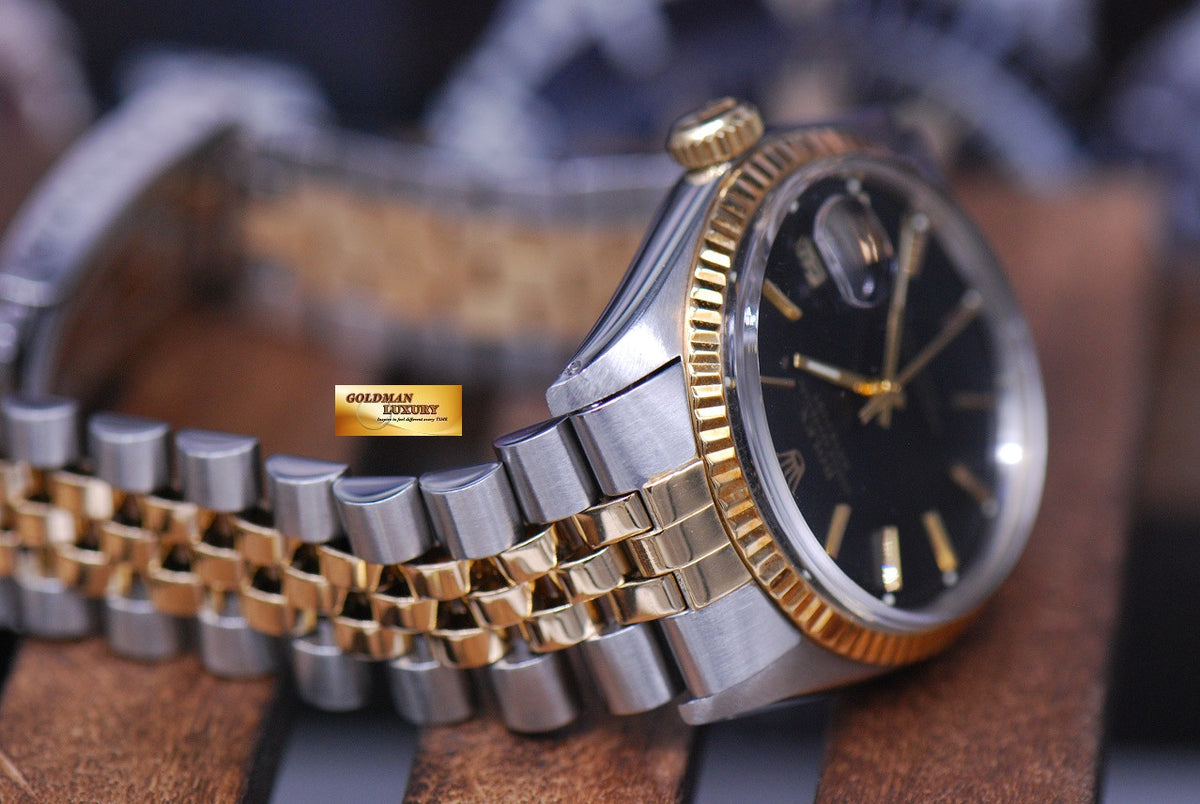 [SOLD] ROLEX OYSTER PERPETUAL 36mm DATEJUST HALF-GOLD JUBILEE BLACK (NEAR MINT)