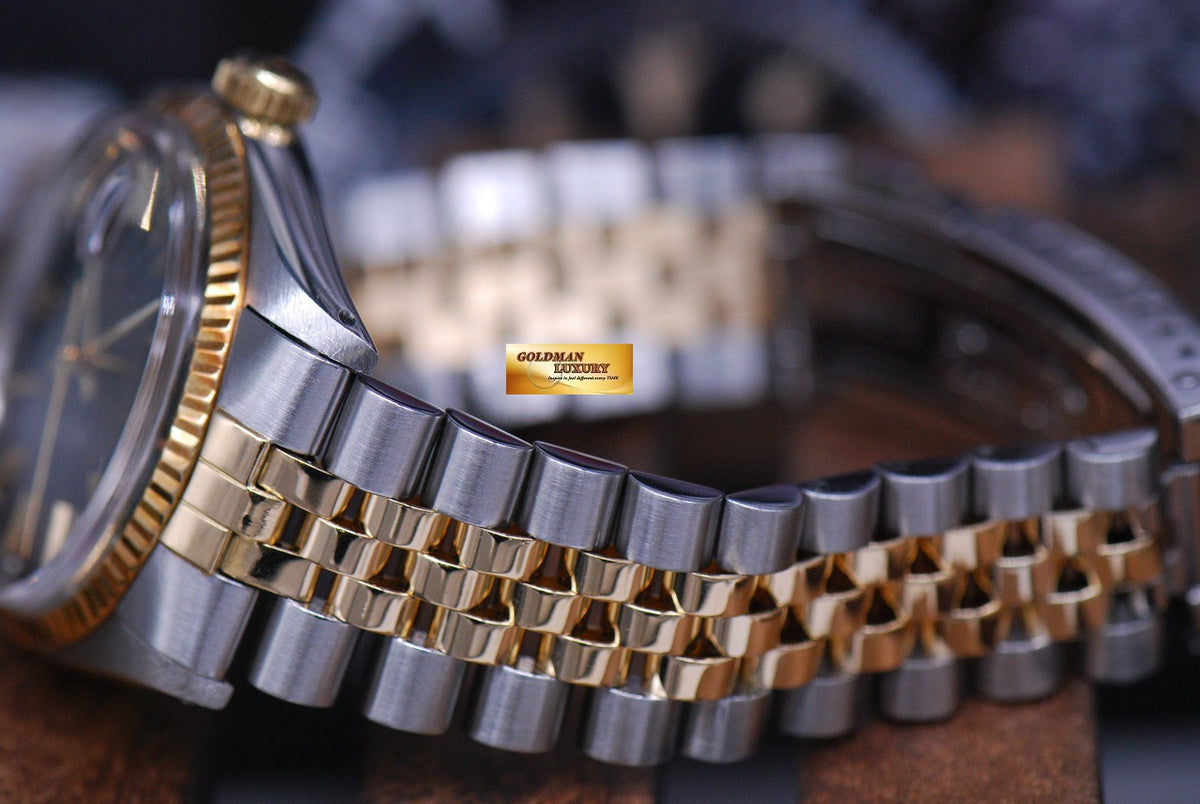 [SOLD] ROLEX OYSTER PERPETUAL 36mm DATEJUST HALF-GOLD JUBILEE BLACK (NEAR MINT)