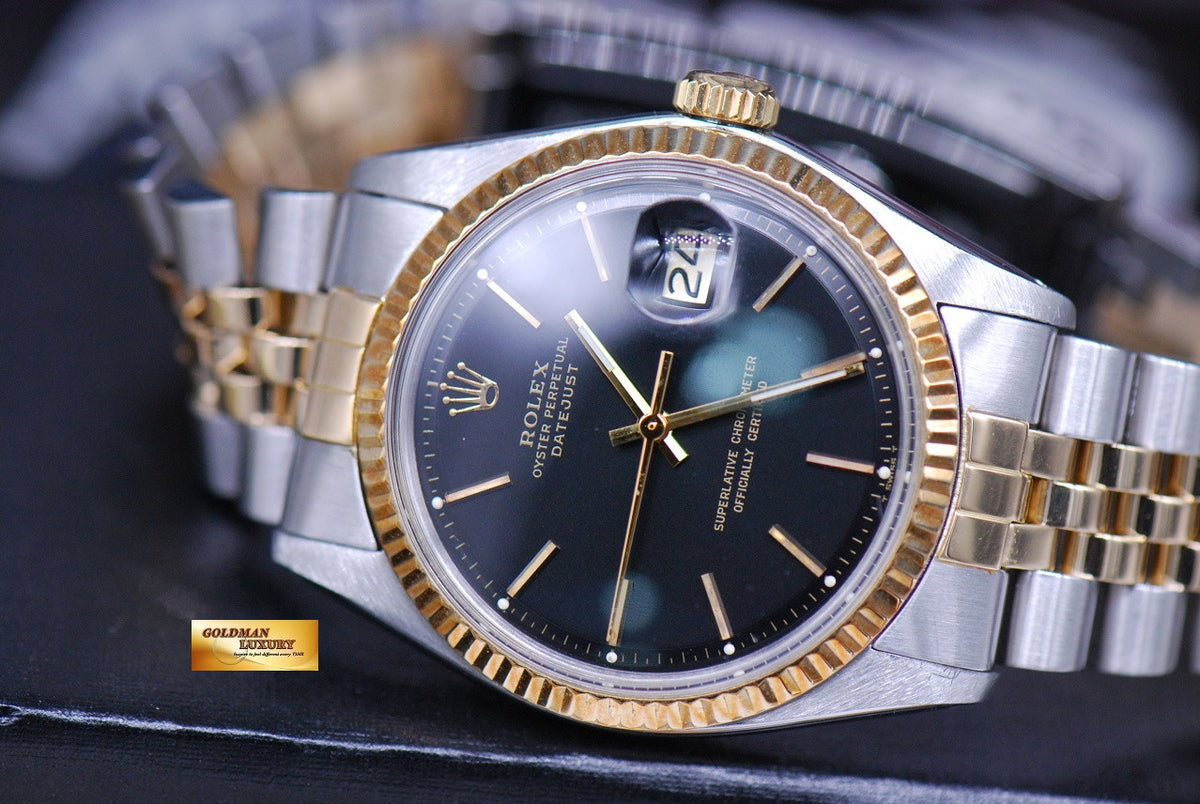 [SOLD] ROLEX OYSTER PERPETUAL 36mm DATEJUST HALF-GOLD JUBILEE BLACK (NEAR MINT)