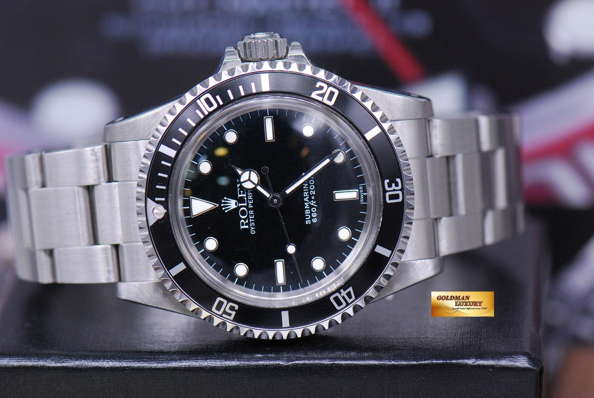 [SOLD] ROLEX OYSTER PERPETUAL SUBMARINER NO-DATE GLOSS “SWISS” DIAL 5513 (VINTAGE NEAR MINT)