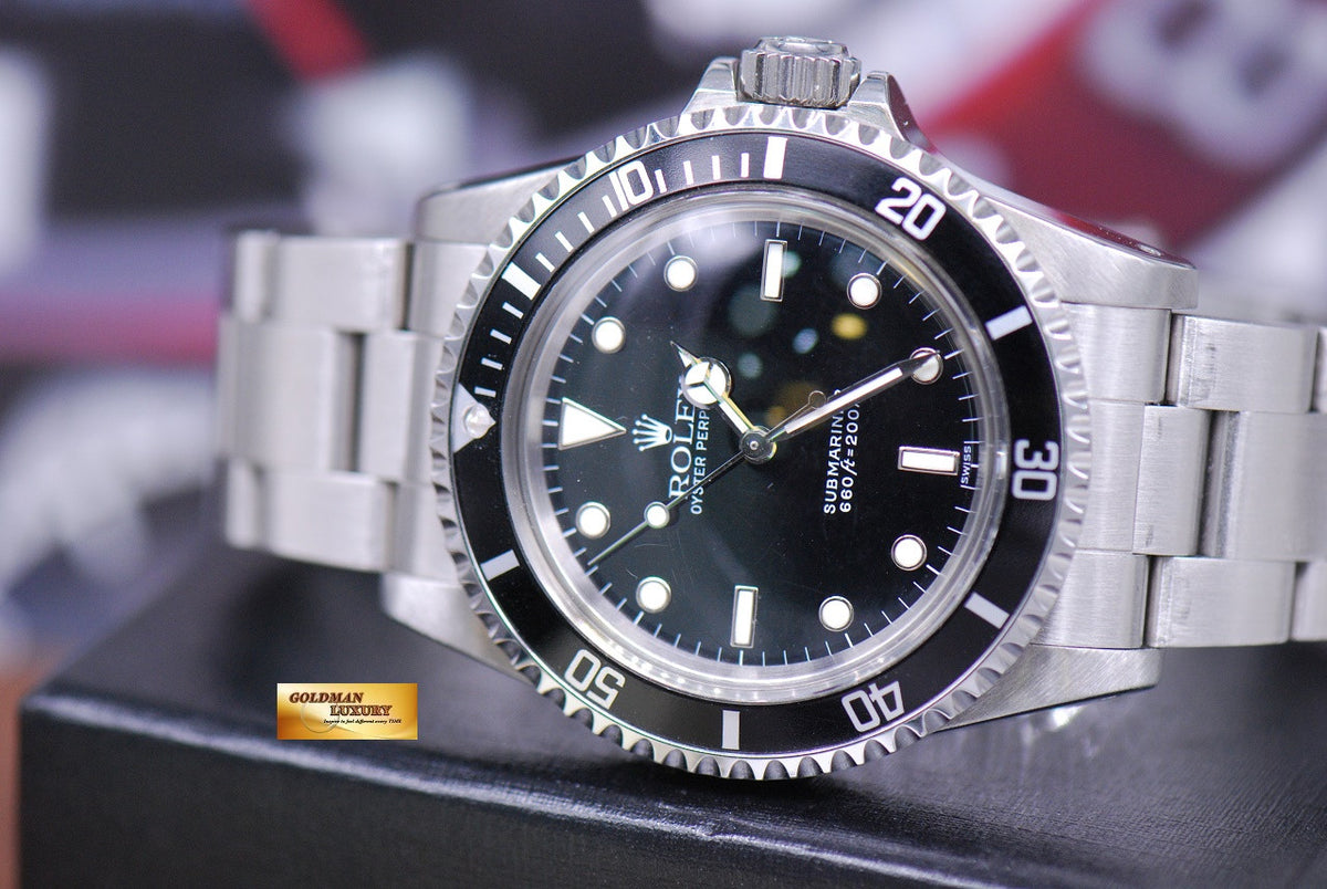 [SOLD] ROLEX OYSTER PERPETUAL SUBMARINER NO-DATE GLOSS “SWISS” DIAL 5513 (VINTAGE NEAR MINT)