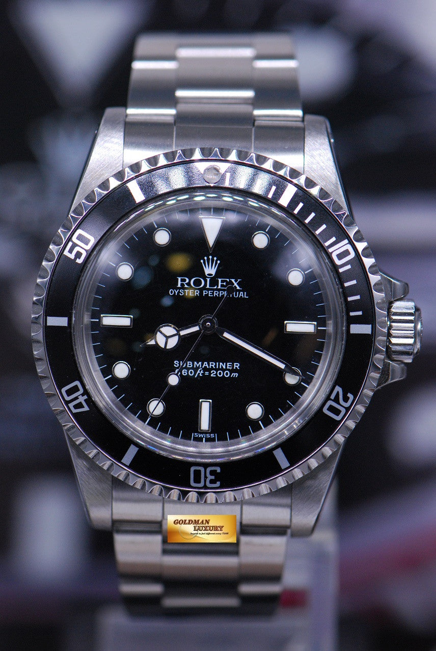 [SOLD] ROLEX OYSTER PERPETUAL SUBMARINER NO-DATE GLOSS “SWISS” DIAL 5513 (VINTAGE NEAR MINT)