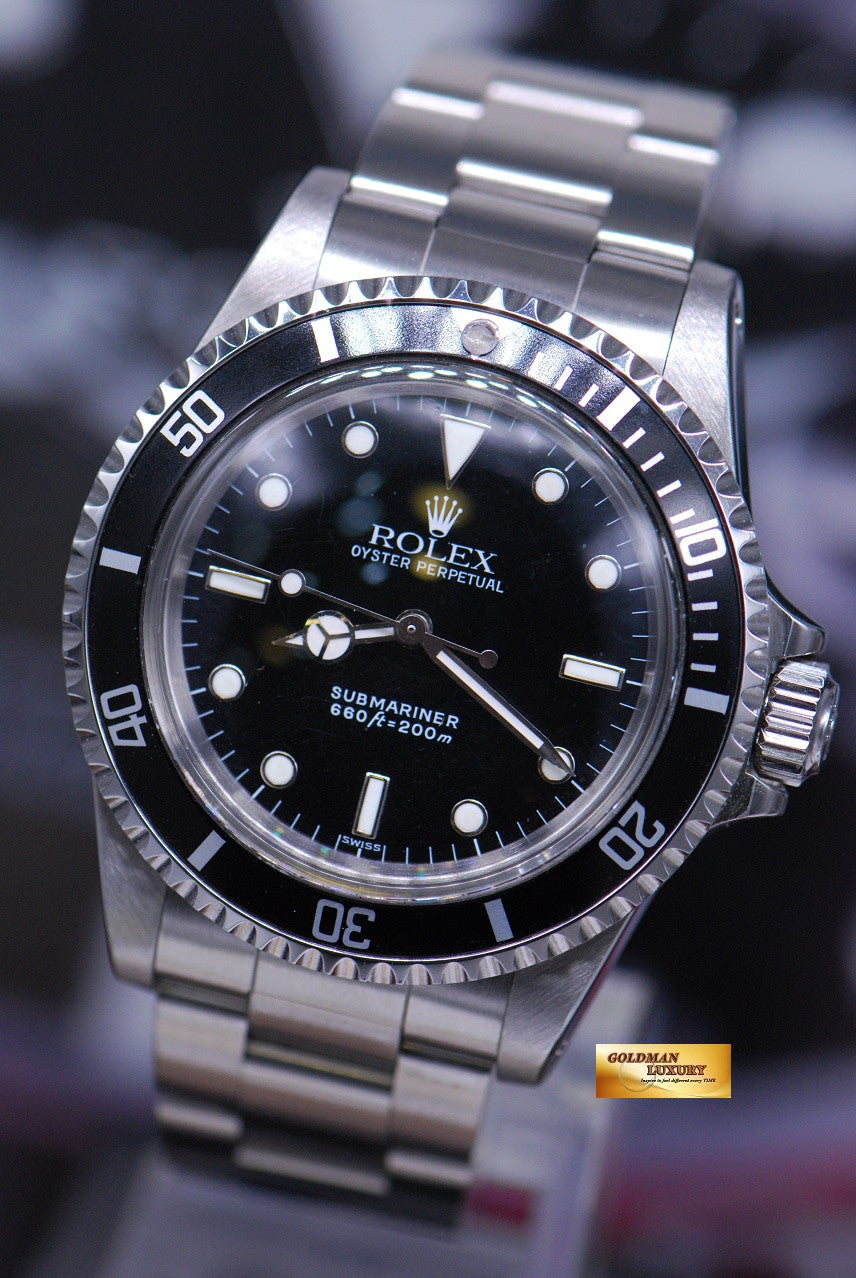 [SOLD] ROLEX OYSTER PERPETUAL SUBMARINER NO-DATE GLOSS “SWISS” DIAL 5513 (VINTAGE NEAR MINT)