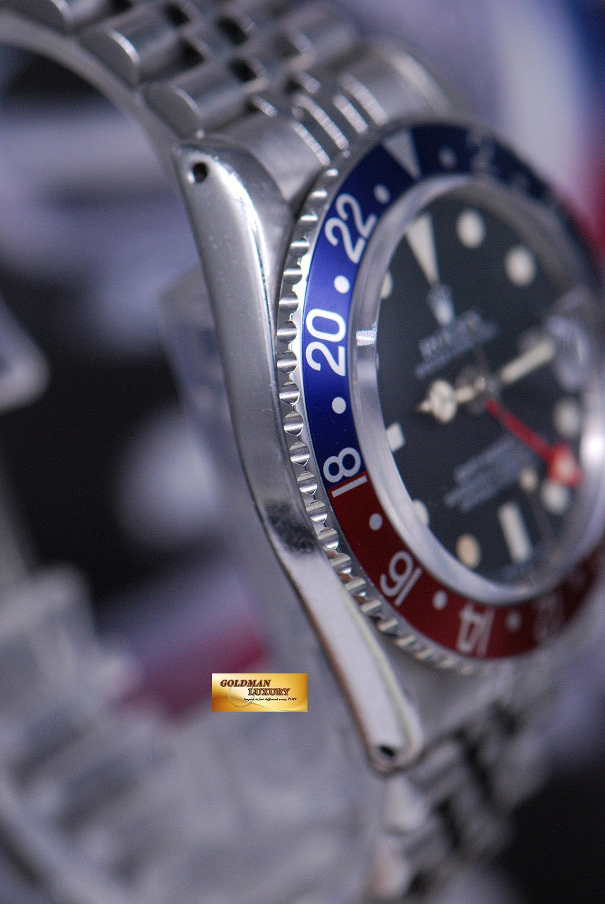 [SOLD] ROLEX OYSTER PERPETUAL GMT-MASTER I MATTE DIAL RED HAND 1675 (VINTAGE AGING)