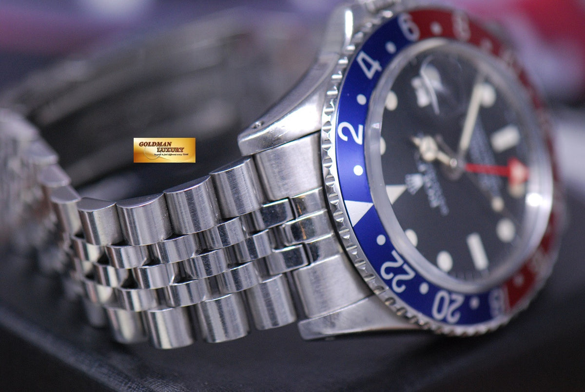 [SOLD] ROLEX OYSTER PERPETUAL GMT-MASTER I MATTE DIAL RED HAND 1675 (VINTAGE AGING)