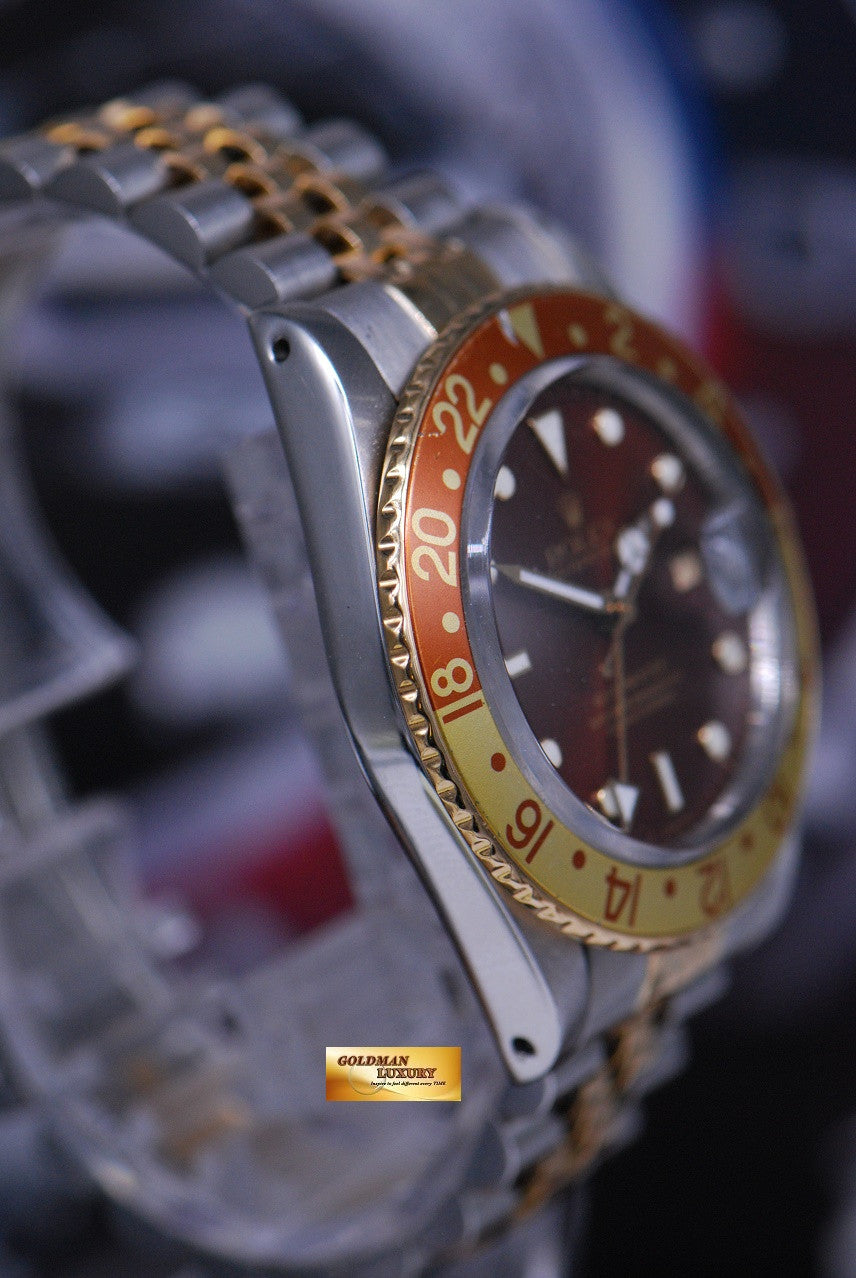 [SOLD] ROLEX OYSTER PERPETUAL GMT-MASTER I HALF-GOLD ROOT BEER 16753 (VINTAGE)