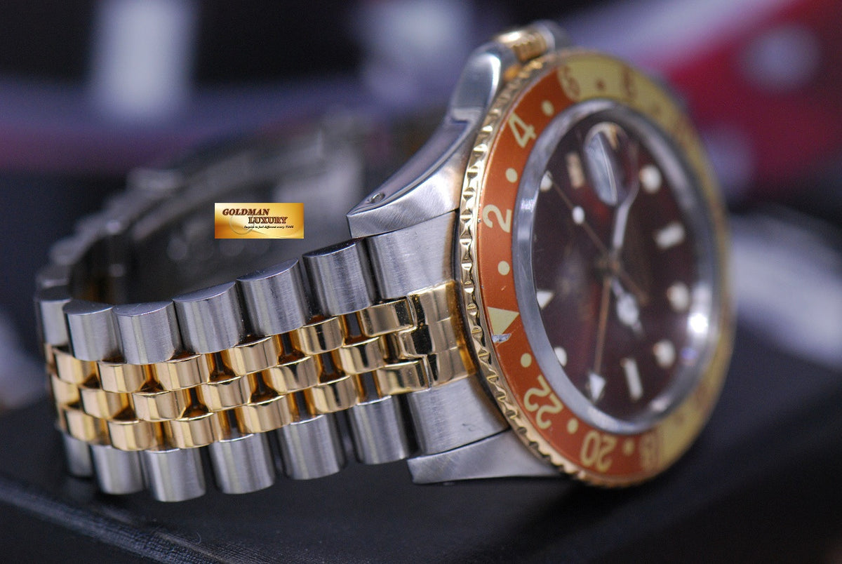 [SOLD] ROLEX OYSTER PERPETUAL GMT-MASTER I HALF-GOLD ROOT BEER 16753 (VINTAGE)