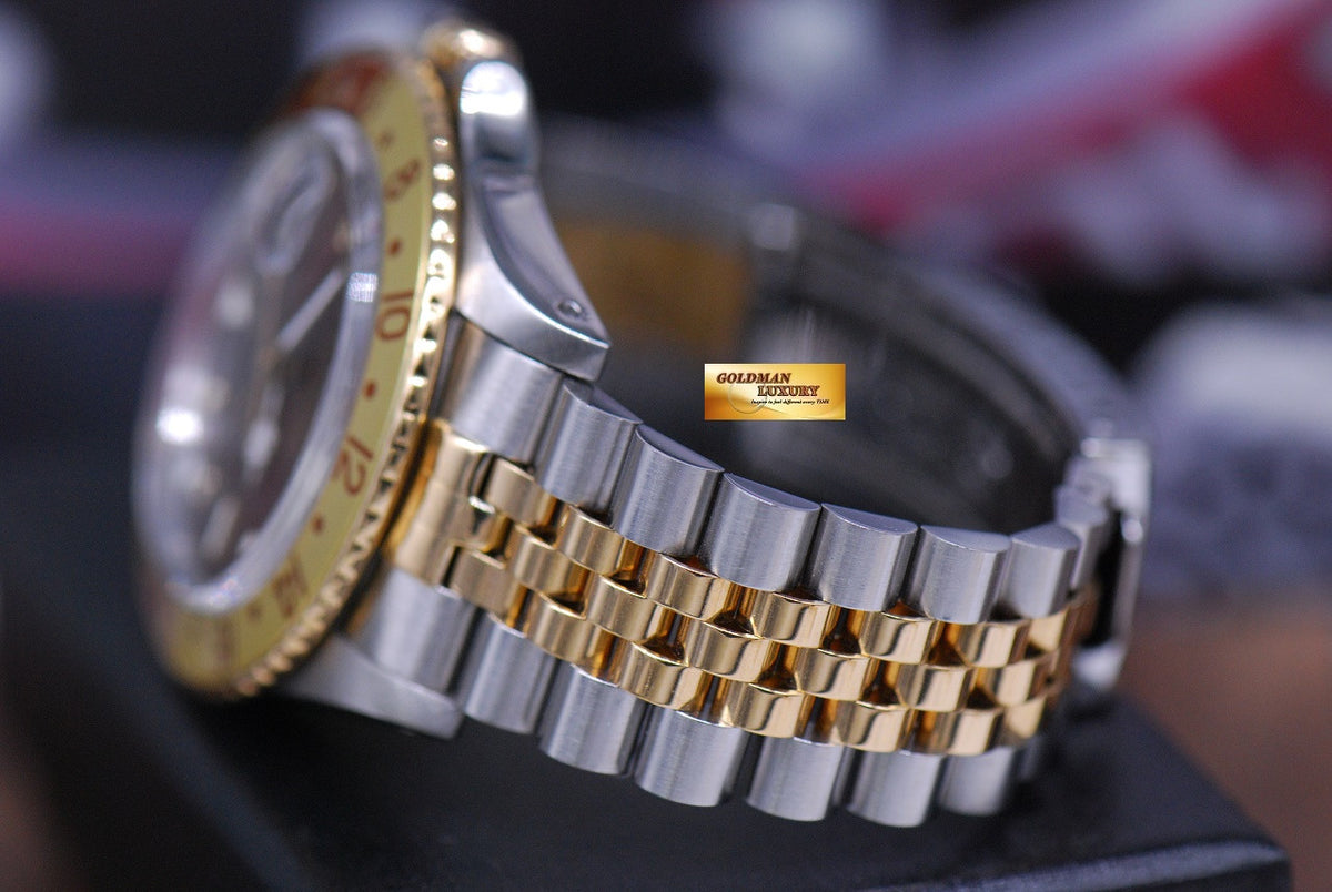 [SOLD] ROLEX OYSTER PERPETUAL GMT-MASTER I HALF-GOLD ROOT BEER 16753 (VINTAGE)