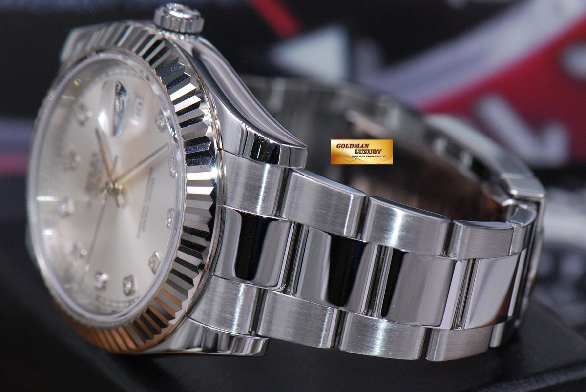 [SOLD] ROLEX OYSTER DATEJUST 41mm DIAMOND DIAL SILVER DIAL Ref : 116334 (MINT)