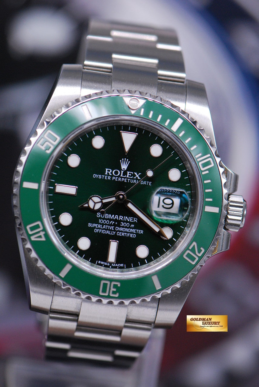 [SOLD] ROLEX OYSTER SUBMARINER “GREEN HULK” 40mm 116610LV (MINT)