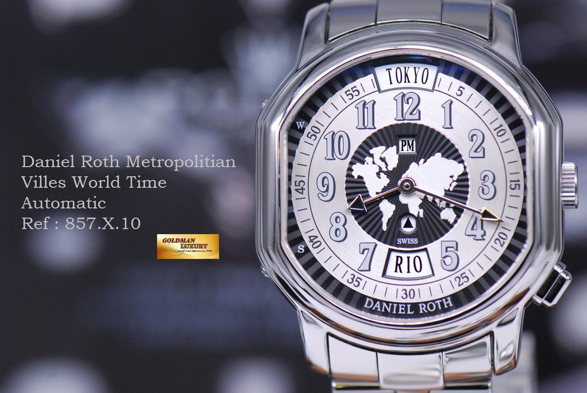 [SOLD] DANIEL ROTH METROPOLITIAN 24 VILLES WORLD TIME AUTOMATIC (MINT)