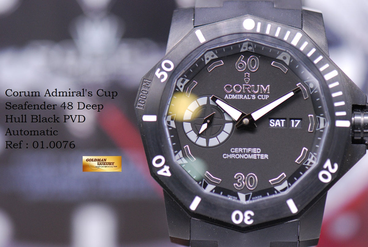 [SOLD] CORUM ADMIRAL’S CUP SEAFENDER 48 DEEP HULL PVD BLACK AUTOMATIC (LNIB)