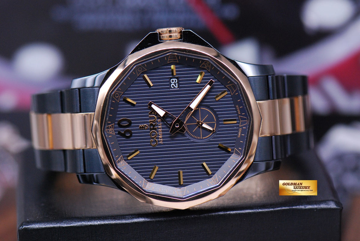 [SOLD] CORUM ADMIRAL’S CUP 42 LEGEND HALF-GOLD BLACK AUTOMATIC (LNIB)