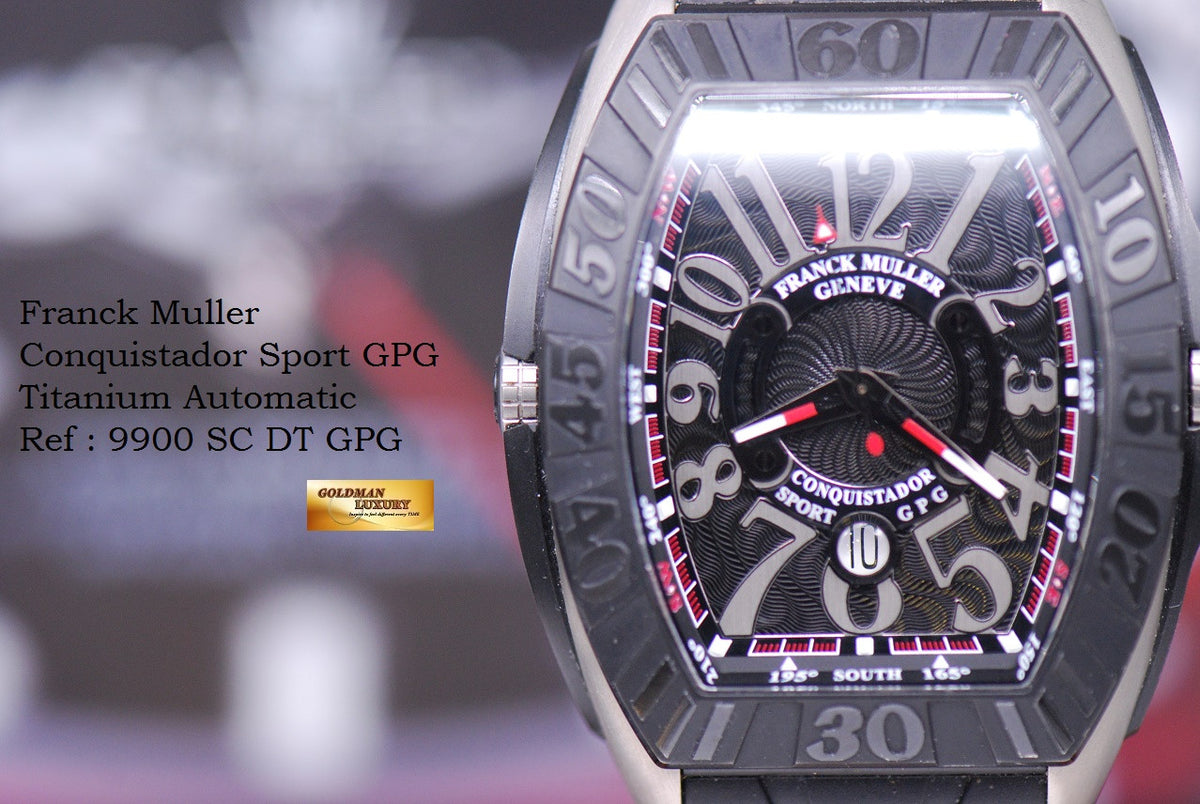 [SOLD] FRANCK MULLER CONQUISTADOR SPORT GPG TITANIUM Ref 9900 SC DT TT (MINT)
