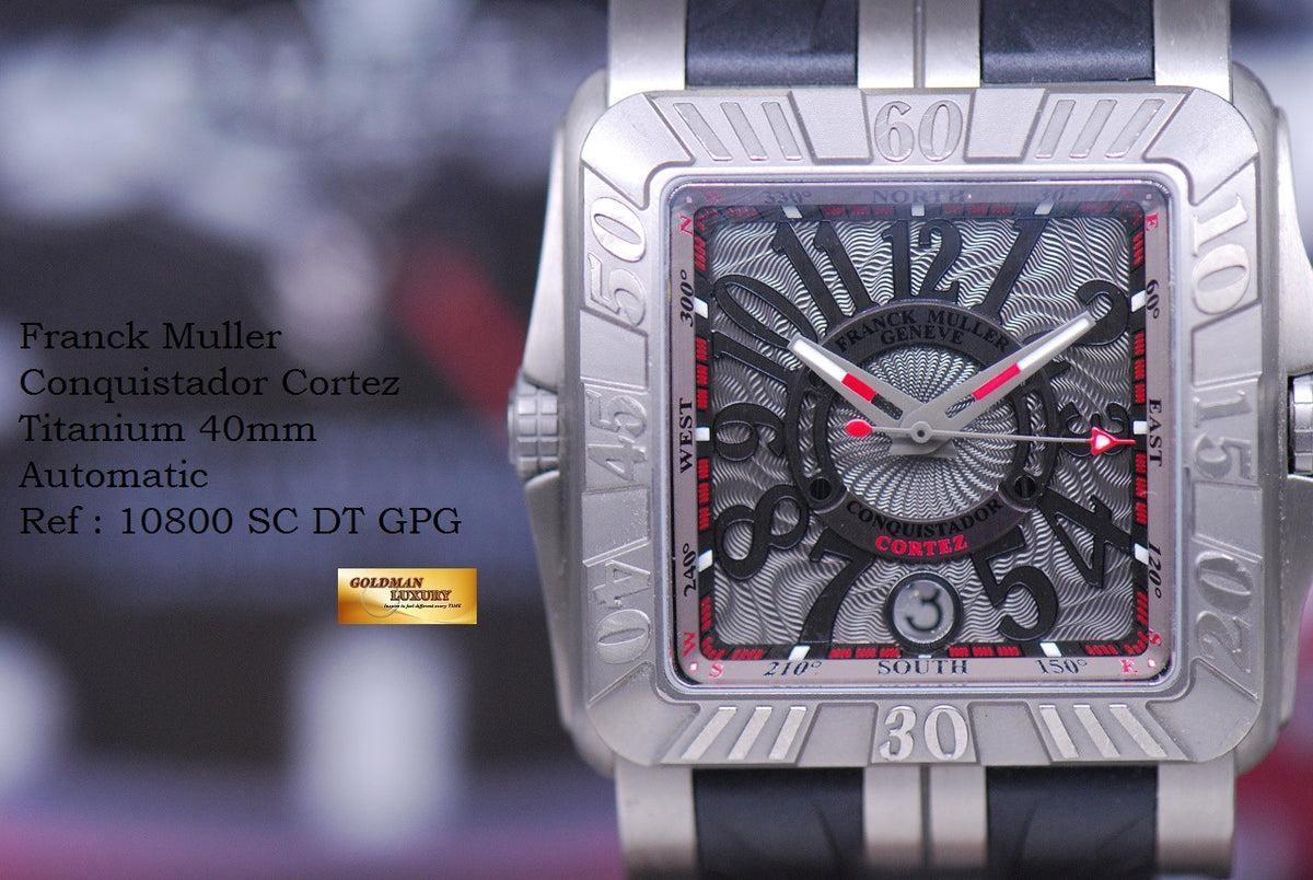 [SOLD] FRANCK MULLER CONQUISTADOR CORTEZ TITANIUM Ref 10800 SC DT TT (MINT)