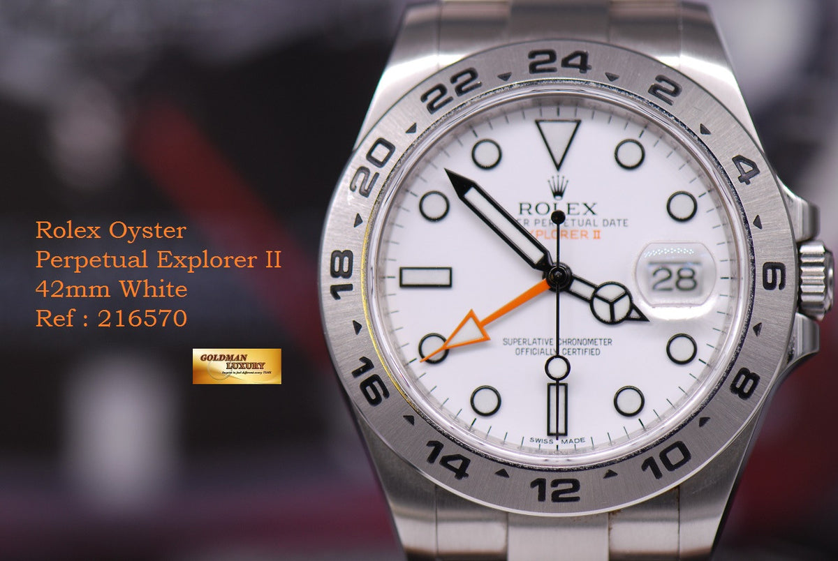 [SOLD] ROLEX OYSTER PERPETUAL EXPLORER II REF 216570 WHITE (NEAR MINT)