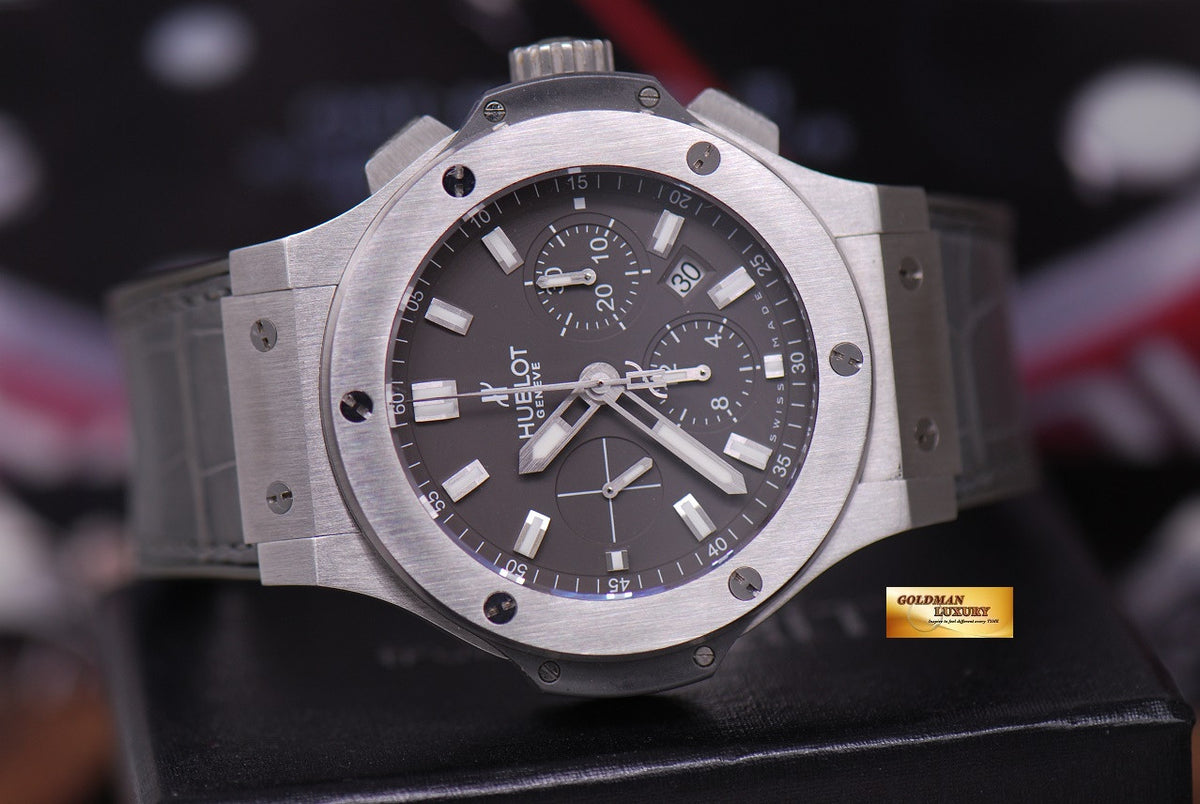 [SOLD] HUBLOT BIG BANG 44mm CHRONOGRAPH SS BEZEL GREY AUTOMATIC (MINT)