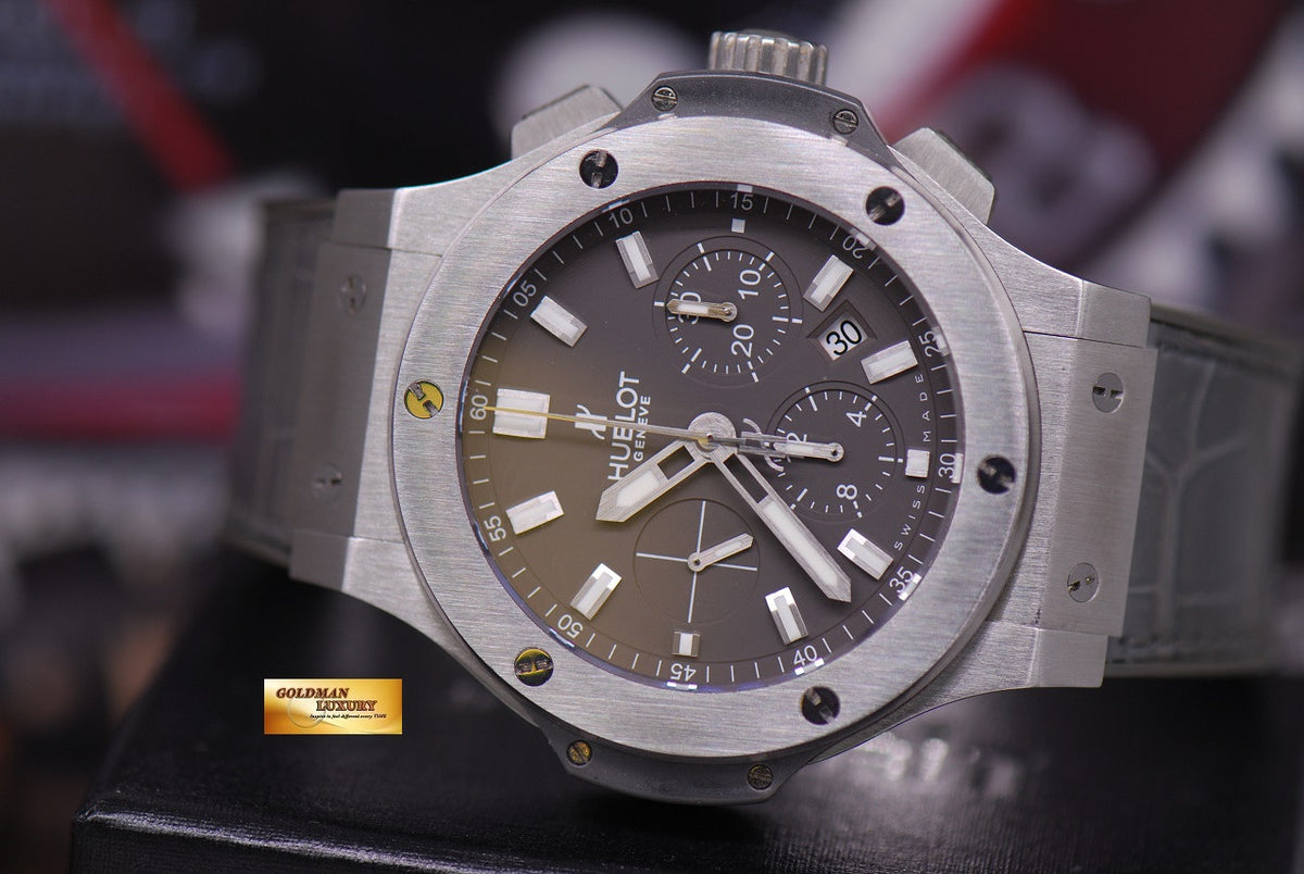 [SOLD] HUBLOT BIG BANG 44mm CHRONOGRAPH SS BEZEL GREY AUTOMATIC (MINT)