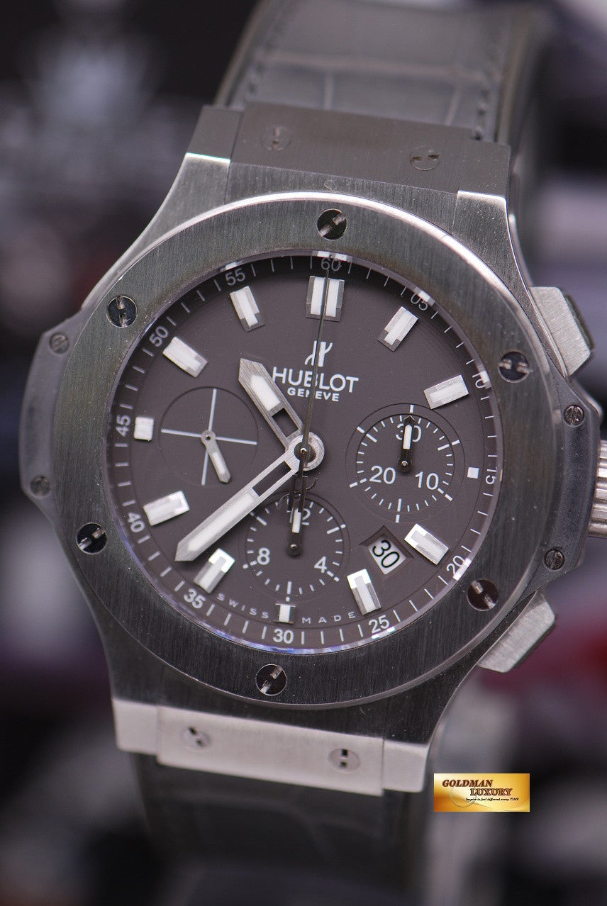 [SOLD] HUBLOT BIG BANG 44mm CHRONOGRAPH SS BEZEL GREY AUTOMATIC (MINT)