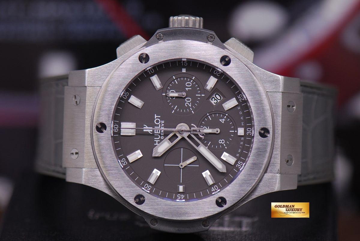 [SOLD] HUBLOT BIG BANG 44mm CHRONOGRAPH SS BEZEL GREY AUTOMATIC (MINT)