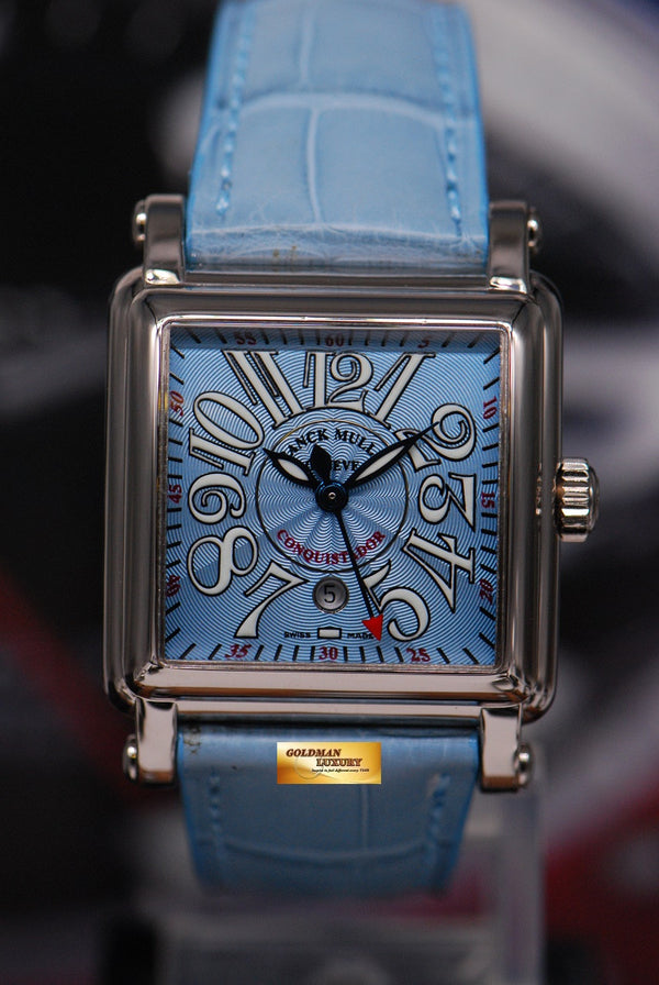 FRANCK MULLER CONQUISTADOR CORTEZ LADIES 18K WHITE GOLD AUTOMATIC 10000 L (MINT)