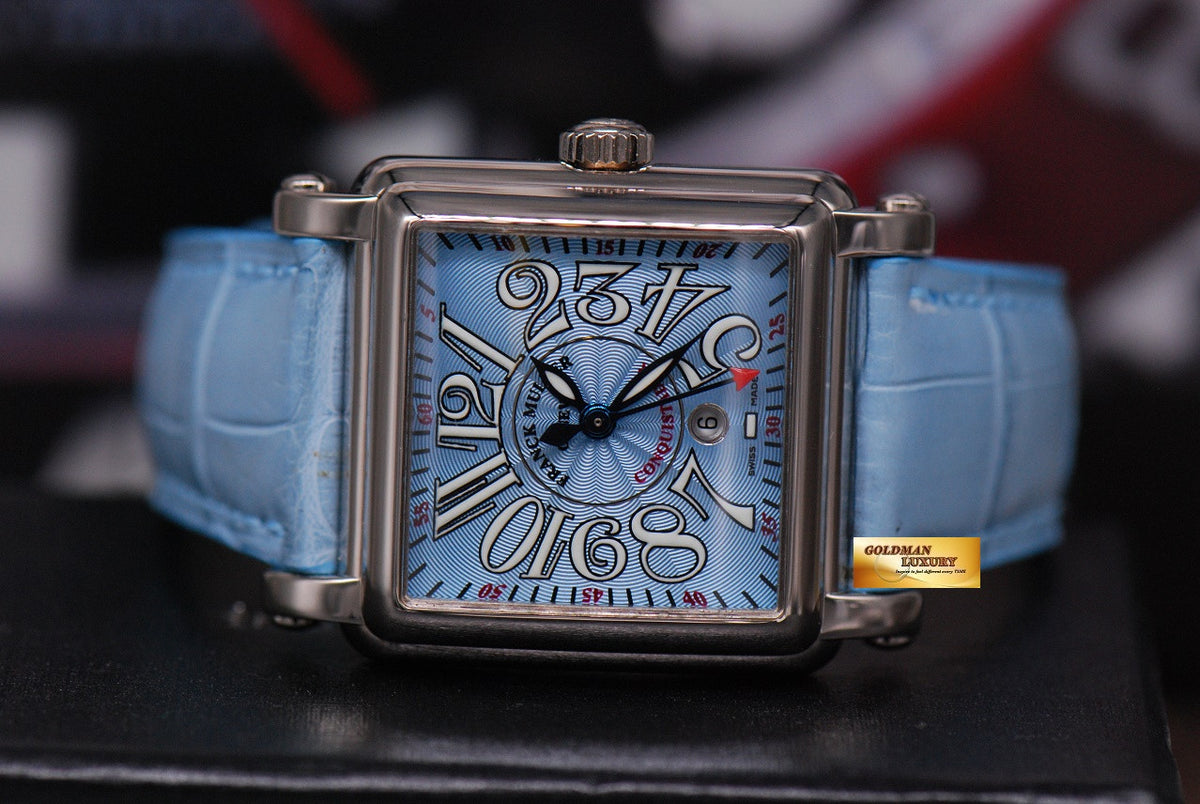 FRANCK MULLER CONQUISTADOR CORTEZ LADIES 18K WHITE GOLD AUTOMATIC 10000 L (MINT)