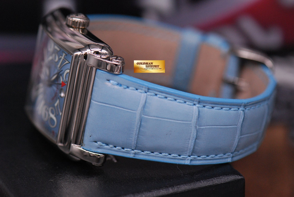 FRANCK MULLER CONQUISTADOR CORTEZ LADIES 18K WHITE GOLD AUTOMATIC 10000 L (MINT)