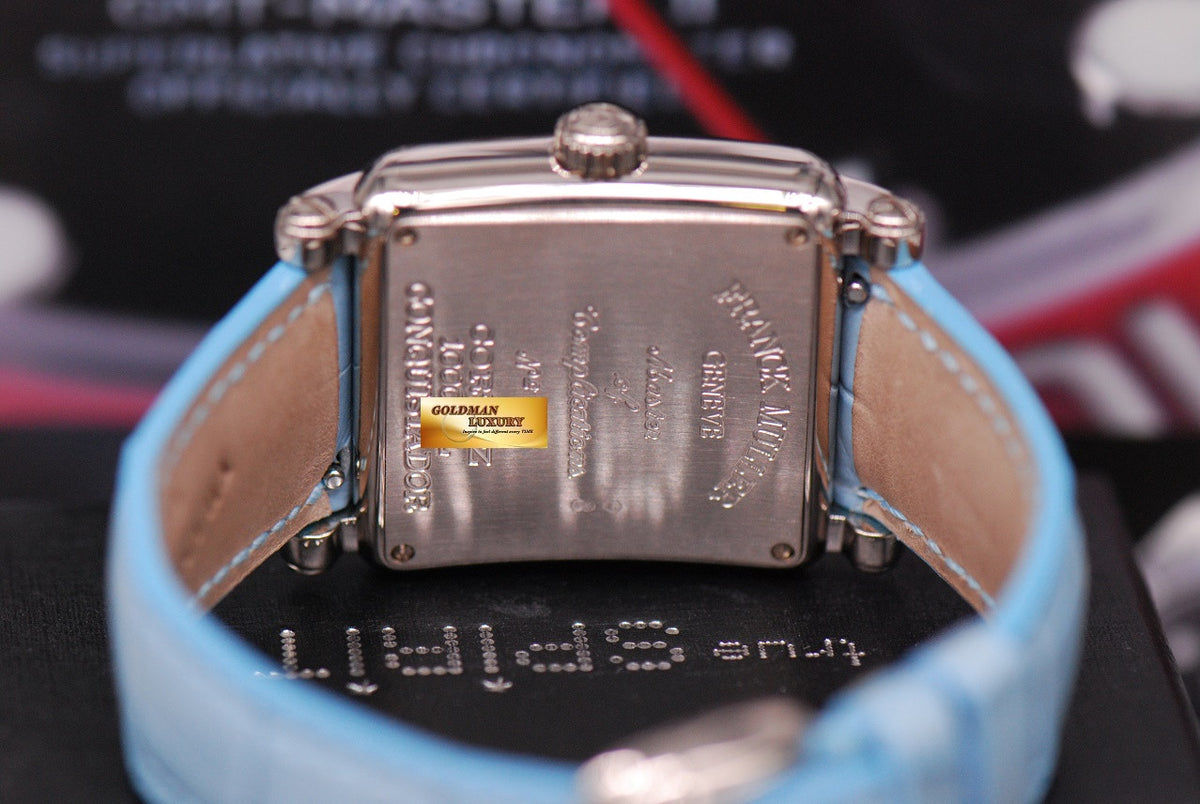 FRANCK MULLER CONQUISTADOR CORTEZ LADIES 18K WHITE GOLD AUTOMATIC 10000 L (MINT)