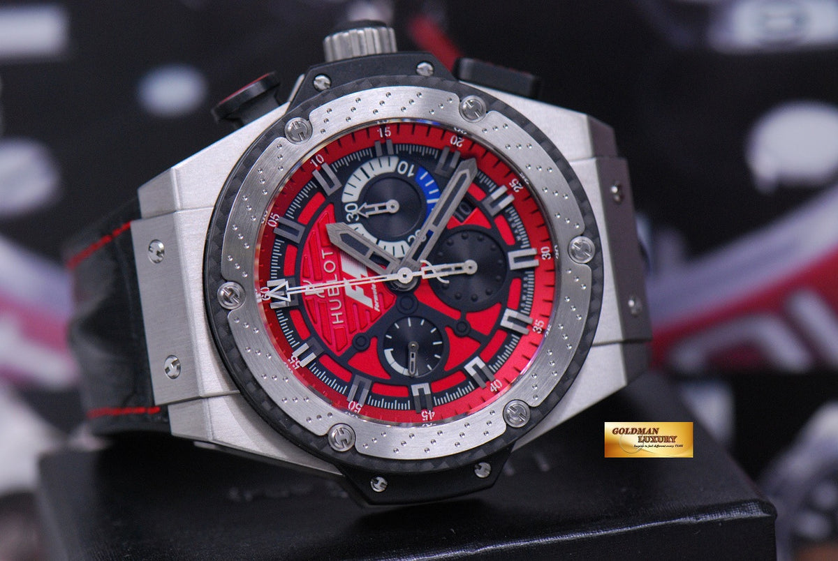 [SOLD] HUBLOT KING POWER AUSTIN FORMULA 1 CHRONOGRAPH TITANIUM  RED LIMITED EDITION (MINT)