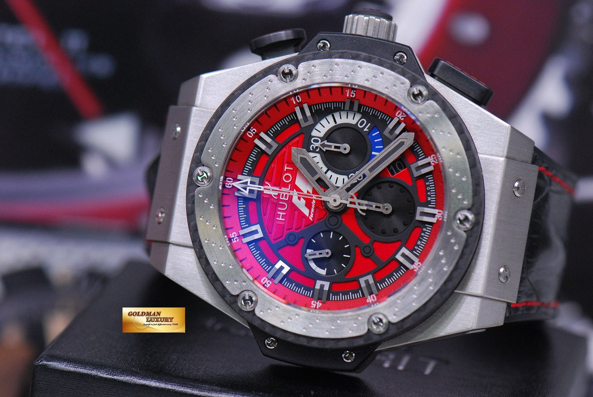 [SOLD] HUBLOT KING POWER AUSTIN FORMULA 1 CHRONOGRAPH TITANIUM  RED LIMITED EDITION (MINT)