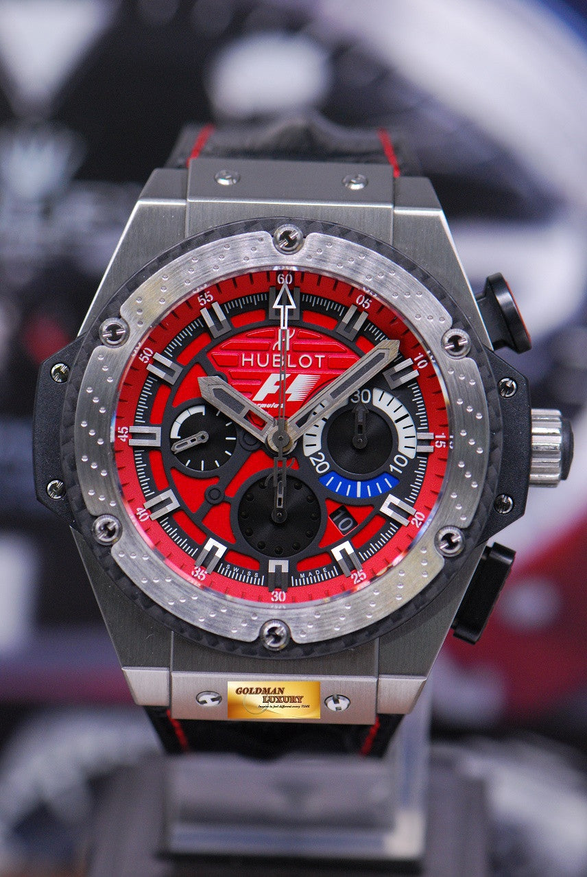 [SOLD] HUBLOT KING POWER AUSTIN FORMULA 1 CHRONOGRAPH TITANIUM  RED LIMITED EDITION (MINT)