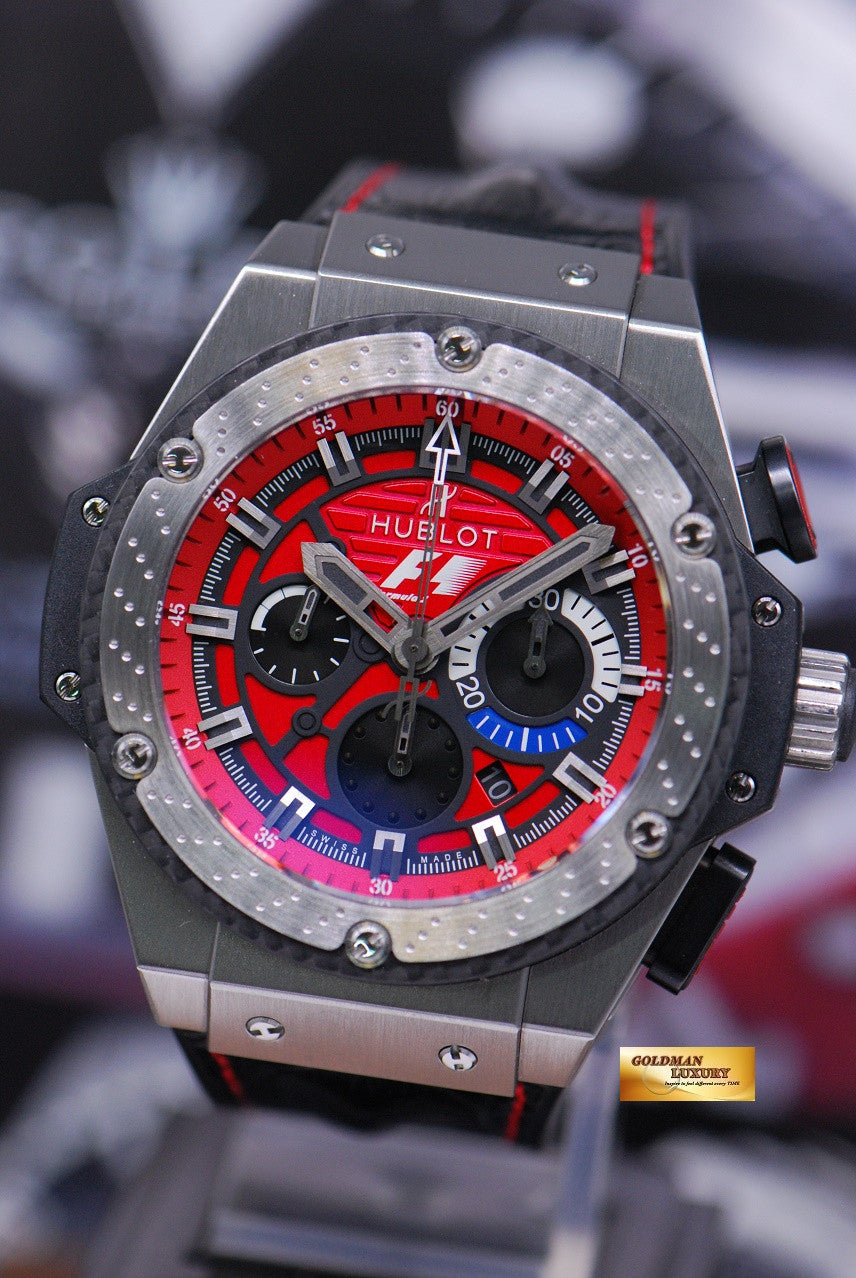 [SOLD] HUBLOT KING POWER AUSTIN FORMULA 1 CHRONOGRAPH TITANIUM  RED LIMITED EDITION (MINT)