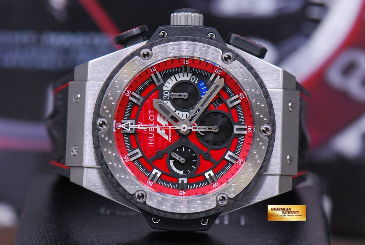 [SOLD] HUBLOT KING POWER AUSTIN FORMULA 1 CHRONOGRAPH TITANIUM  RED LIMITED EDITION (MINT)