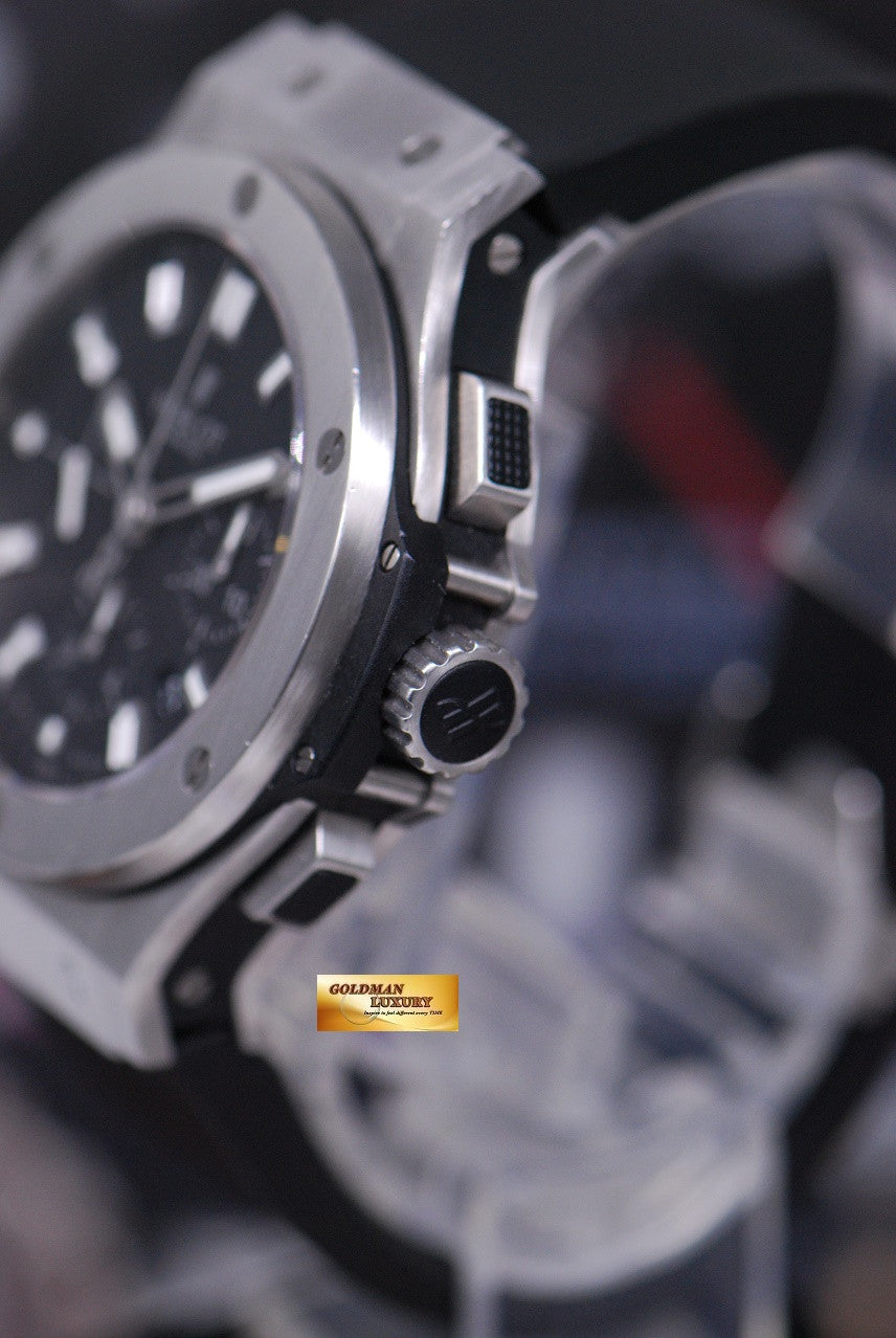 [SOLD] HUBLOT BIG BANG 44mm CHRONOGRAPH SS BEZEL BLACK AUTOMATIC (NEAR MINT)