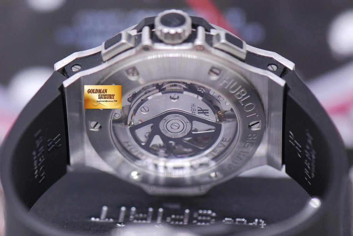 [SOLD] HUBLOT BIG BANG 44mm CHRONOGRAPH SS BEZEL BLACK AUTOMATIC (NEAR MINT)