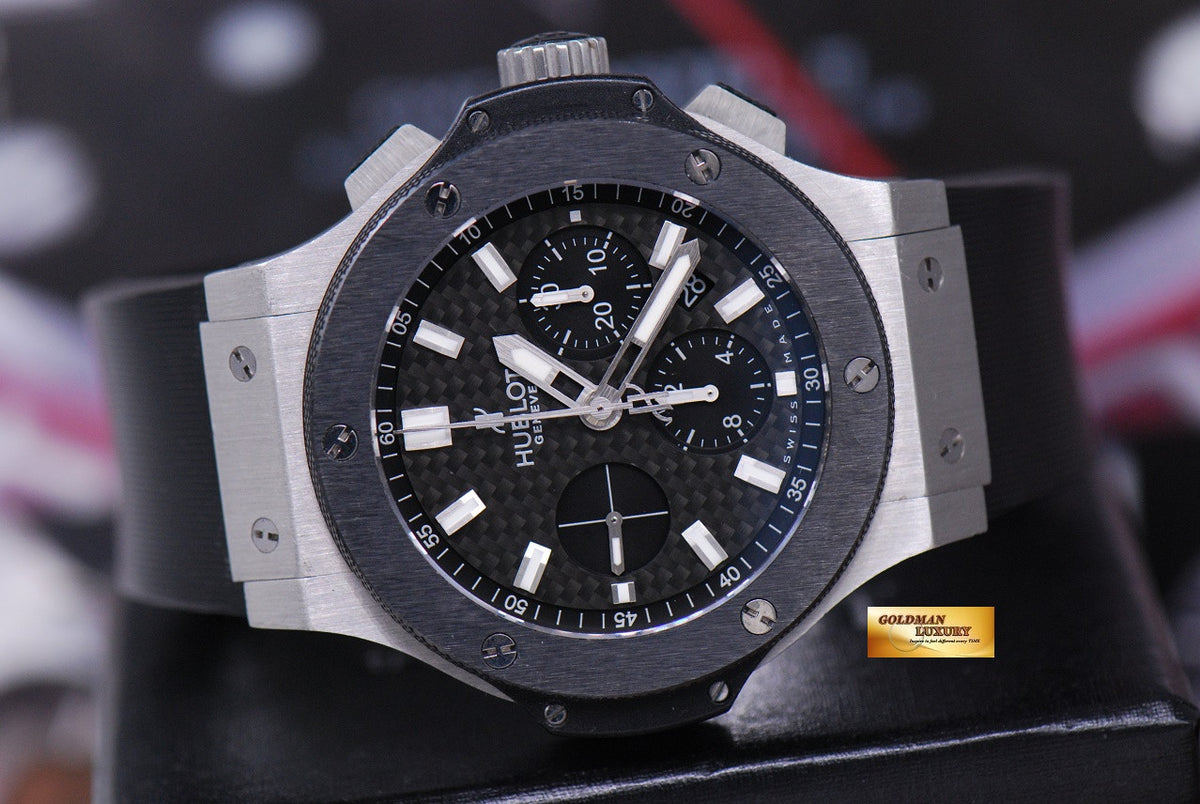 [SOLD] HUBLOT BIG BANG 44mm CHRONOGRAPH CERAMIC BEZEL BLACK AUTOMATIC (MINT)