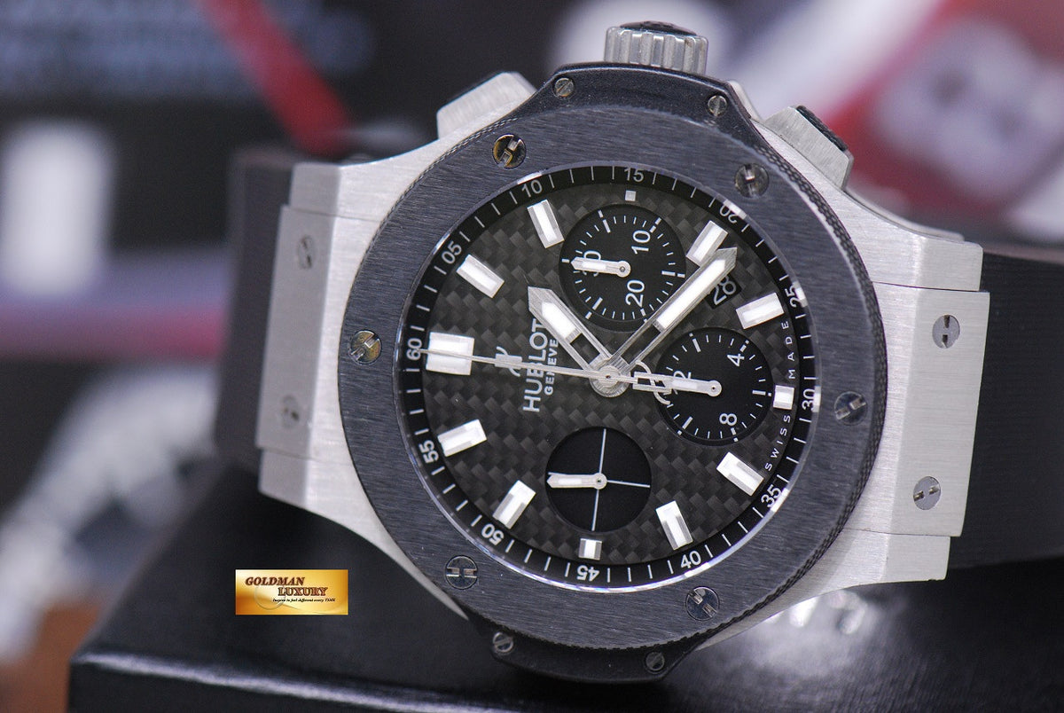 [SOLD] HUBLOT BIG BANG 44mm CHRONOGRAPH CERAMIC BEZEL BLACK AUTOMATIC (MINT)