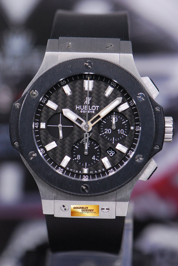 [SOLD] HUBLOT BIG BANG 44mm CHRONOGRAPH CERAMIC BEZEL BLACK AUTOMATIC (MINT)