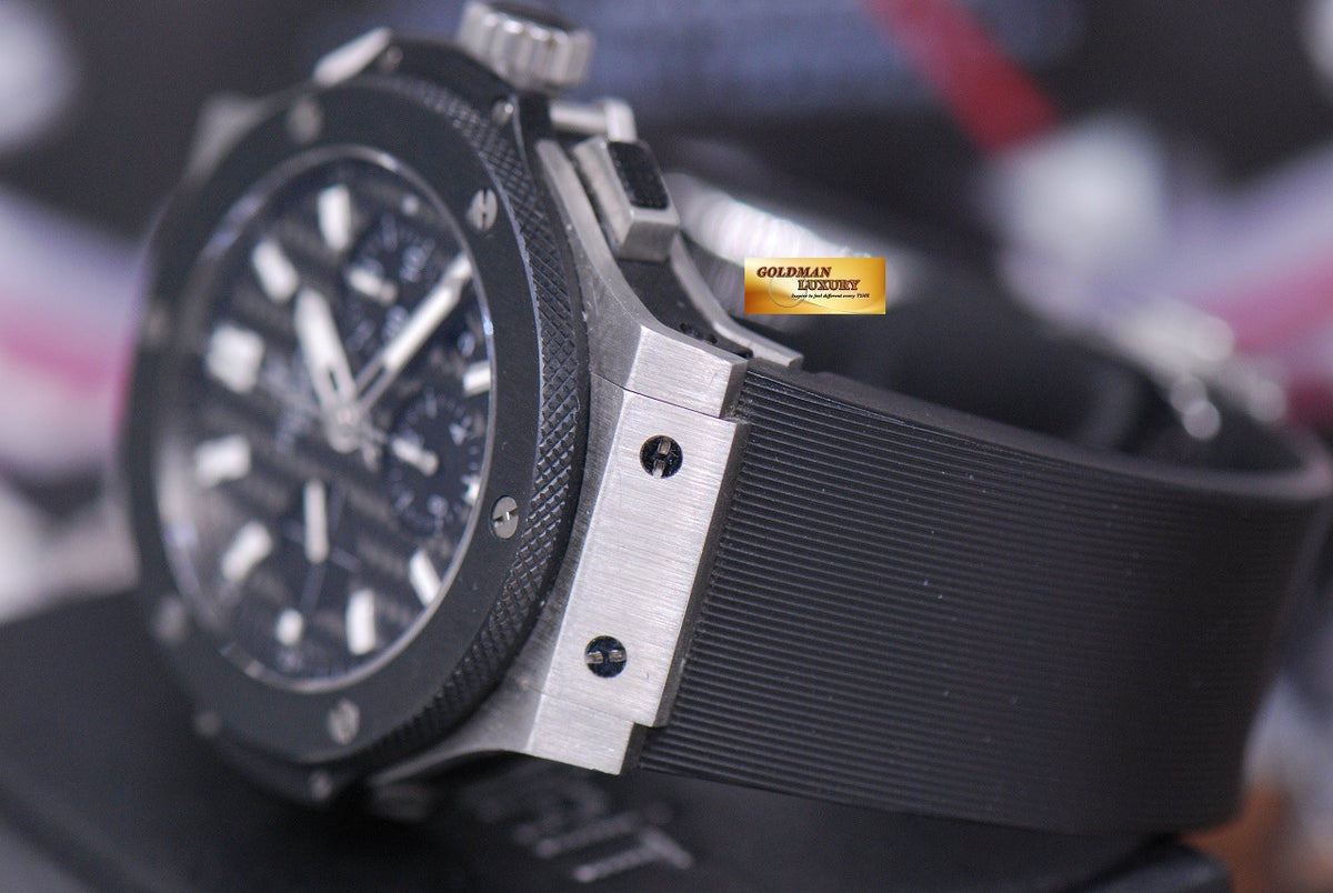 [SOLD] HUBLOT BIG BANG 44mm CHRONOGRAPH CERAMIC BEZEL BLACK AUTOMATIC (MINT)