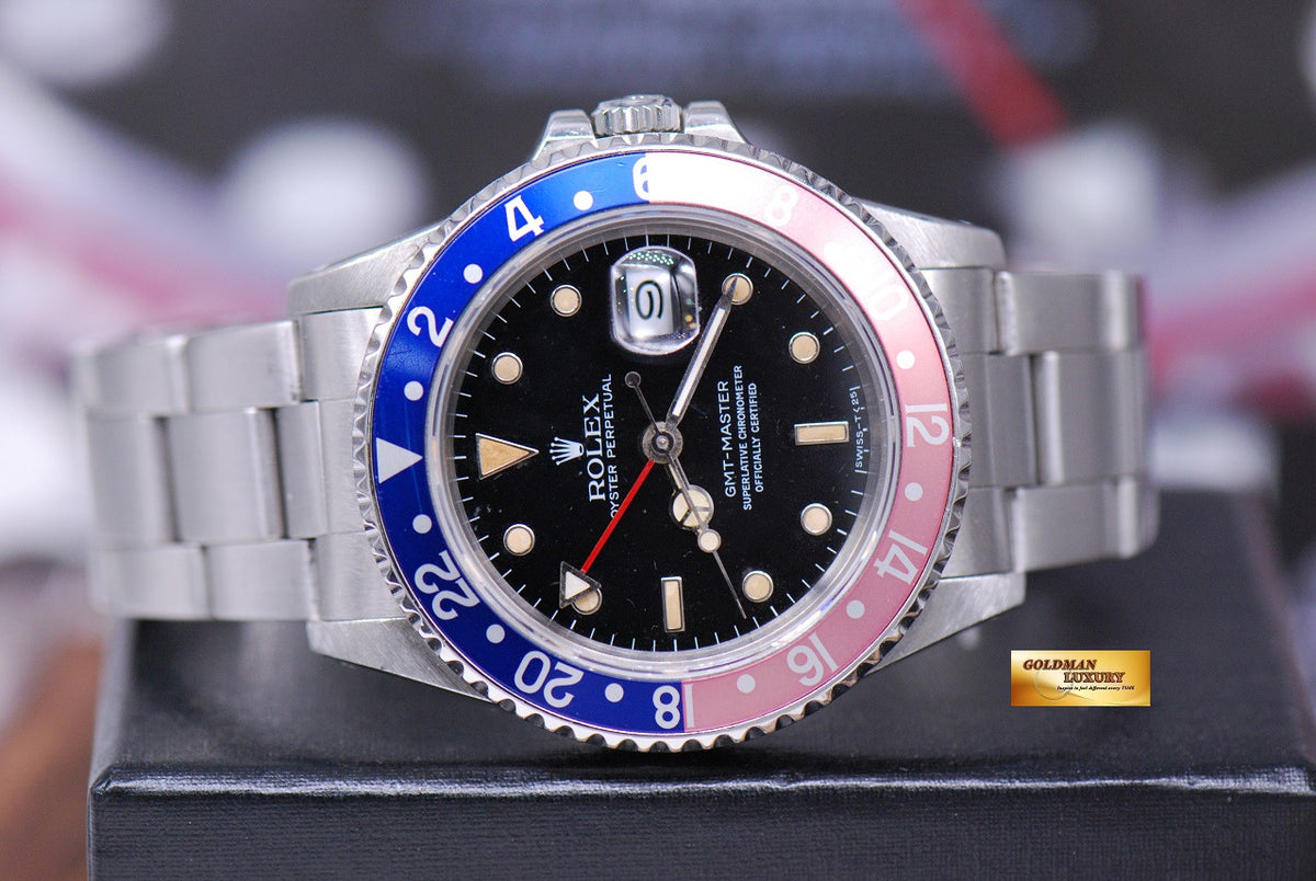 [SOLD] ROLEX OYSTER PERPETUAL GMT-MASTER "PEPSI" BEZEL Ref 16700 (AGING)