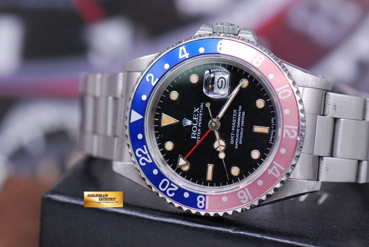 [SOLD] ROLEX OYSTER PERPETUAL GMT-MASTER "PEPSI" BEZEL Ref 16700 (AGING)