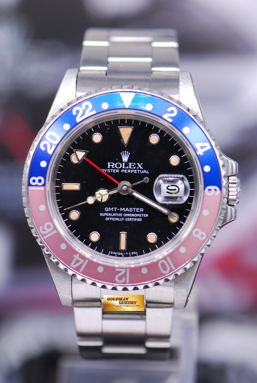 [SOLD] ROLEX OYSTER PERPETUAL GMT-MASTER "PEPSI" BEZEL Ref 16700 (AGING)