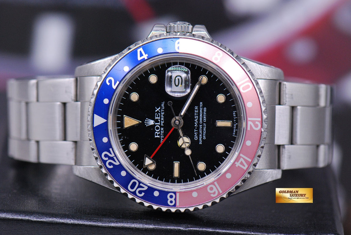 [SOLD] ROLEX OYSTER PERPETUAL GMT-MASTER "PEPSI" BEZEL Ref 16700 (AGING)