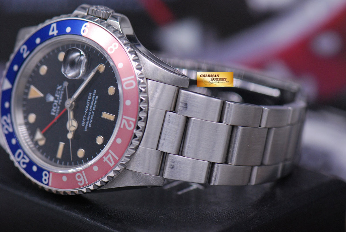 [SOLD] ROLEX OYSTER PERPETUAL GMT-MASTER "PEPSI" BEZEL Ref 16700 (AGING)
