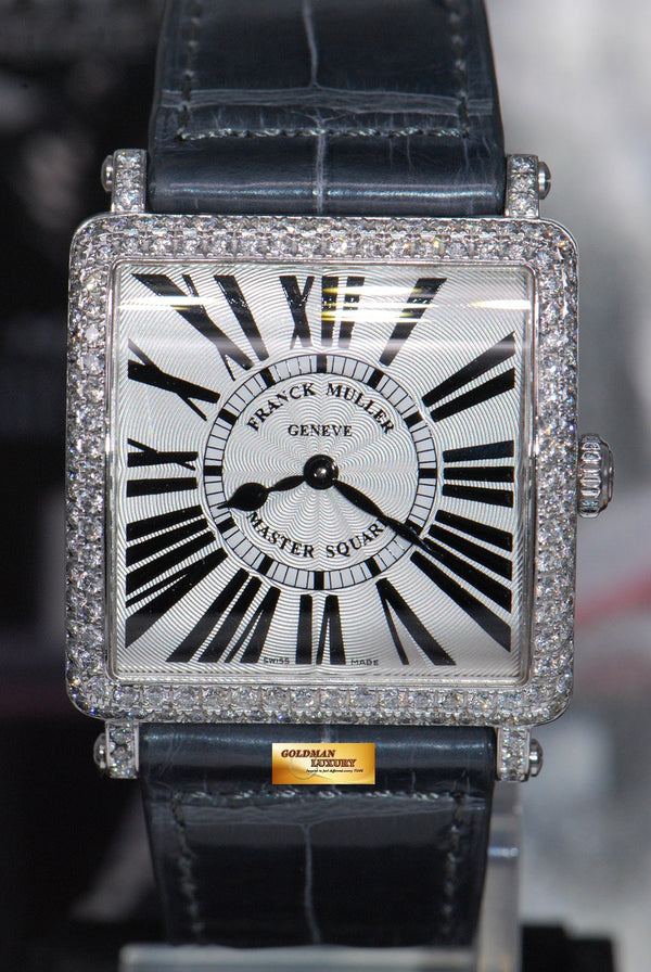 [SOLD] FRANCK MULLER MASTER SQUARE LADIES STAINLESS STEEL ORIGINAL FM DIAMONDS QUARTZ 6002M QZ RD (MINT)