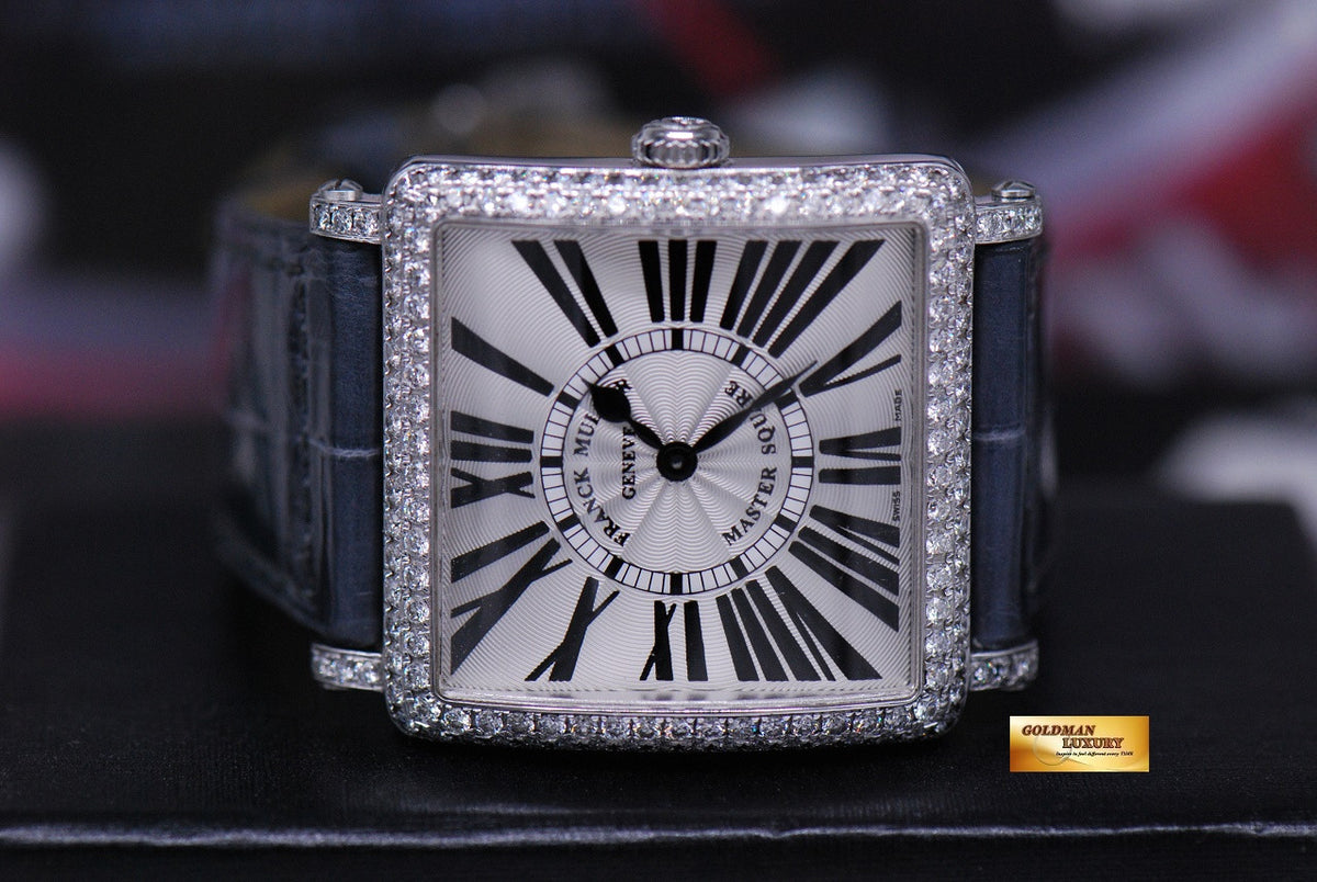 [SOLD] FRANCK MULLER MASTER SQUARE LADIES STAINLESS STEEL ORIGINAL FM DIAMONDS QUARTZ 6002M QZ RD (MINT)