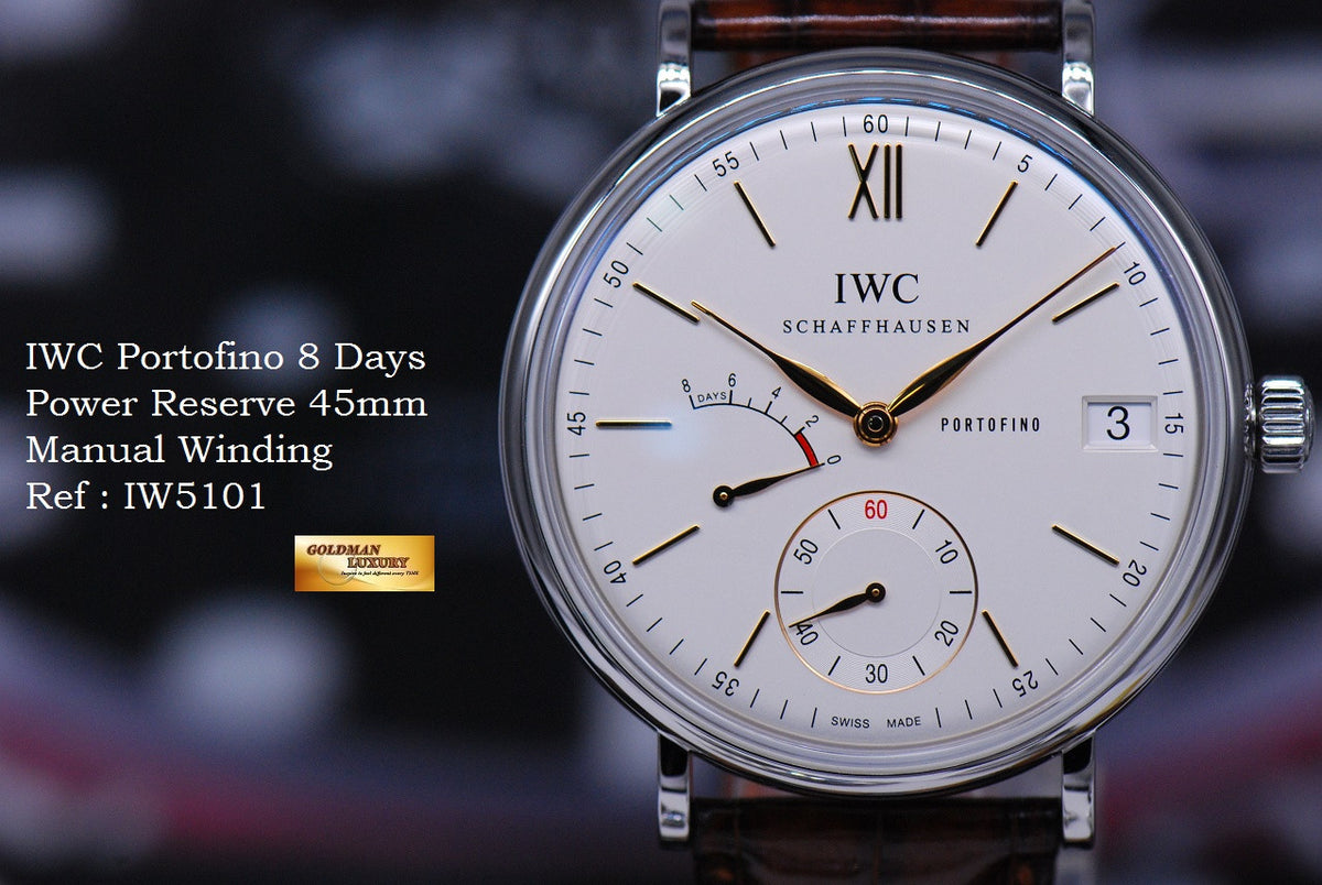 [SOLD] IWC PORTOFINO 8 DAYS POWER RESERVE MANUAL WINDING IW5101 (NEAR MINT)