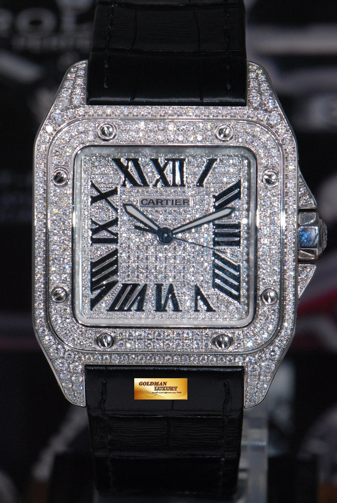 Cartier santos hot sale 100 diamonds
