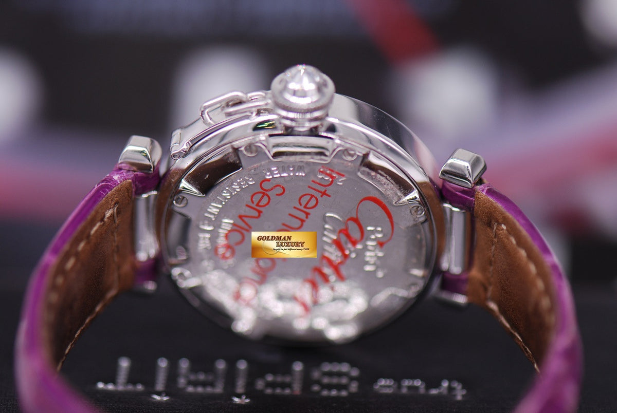 [SOLD] CARTIER PASHA LADIES DIAMONDS 18K WHITE GOLD AUTOMATIC Ref : 2400 (NEAR MINT)